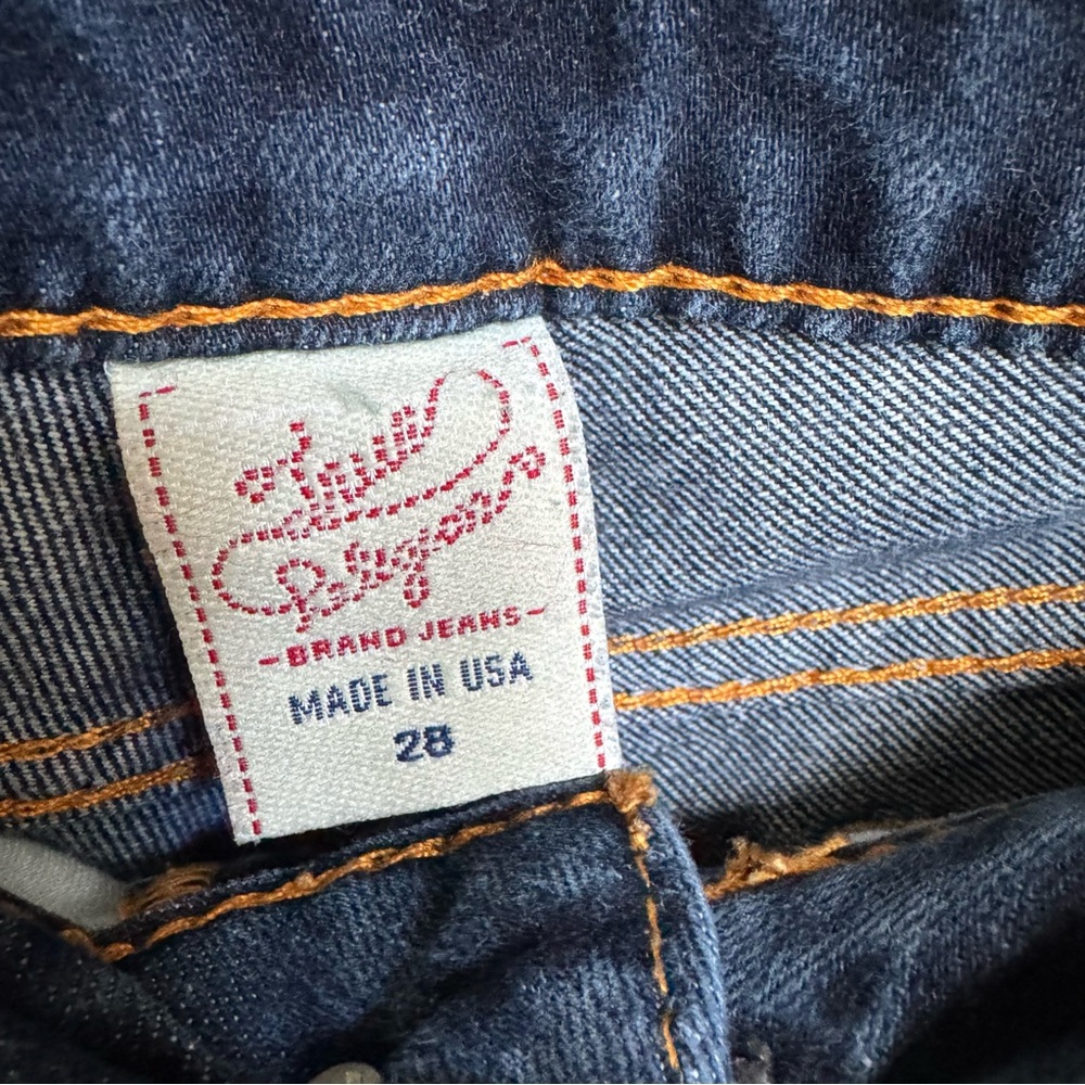 True Religion Low Rise Straight Leg Jeans. Size 28 - Picture 6 of 9